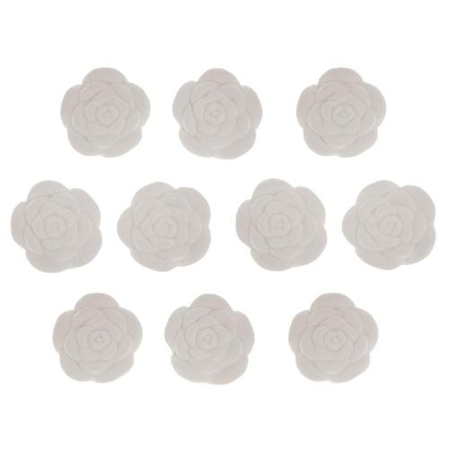 10x Diffuseur D'huile Essentielle De Rose Blanche Parfumé Voitures Pierres Décor Faveur De Fête 10 * Rose