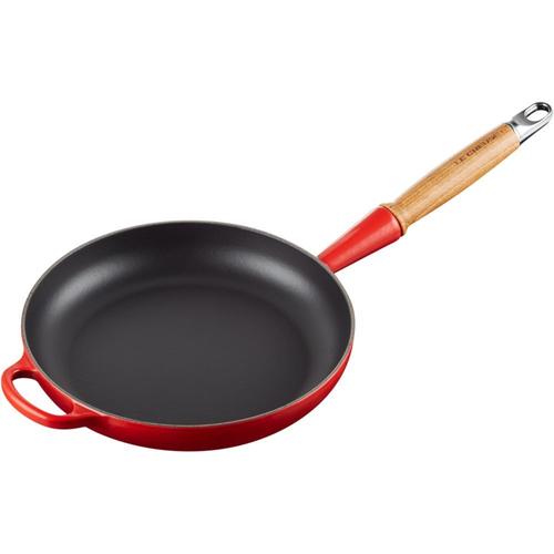 Poêle Le Creuset Signature 24cm Cerise Manche Bois