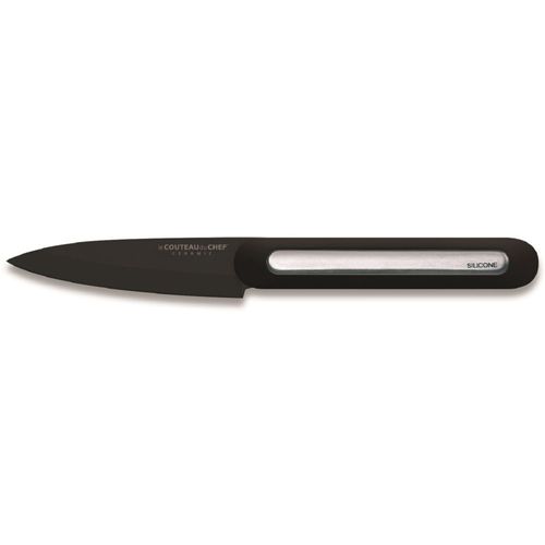 Couteau D'office Le Couteau Du Chef Silicone Manche - Lame Noir Blister Pegb