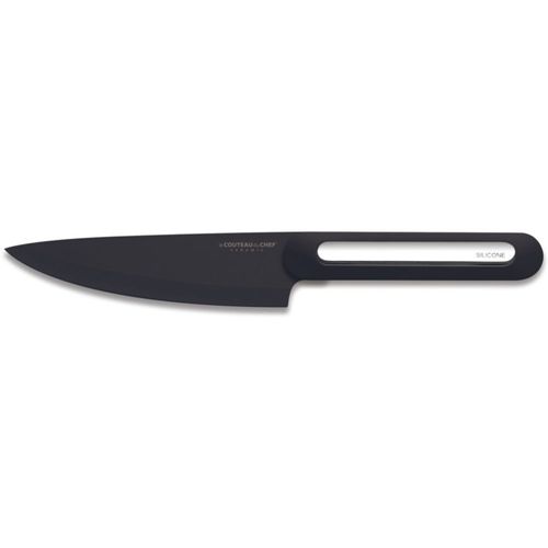 Couteau De Cuisine Le Couteau Du Chef Silicone Manche - Lame Noir Blister Pegb
