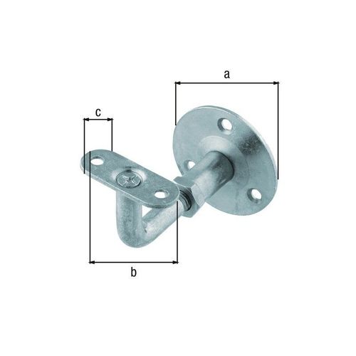 Support Rampe Reglable Diametre 60Mm Zinc