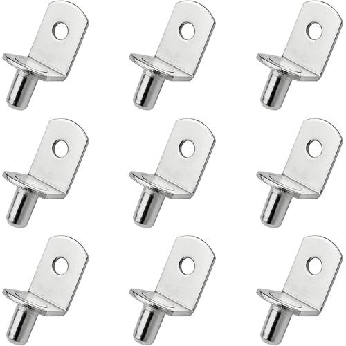 30 Pièces Chevilles de Support d'Étagère Goupille de Support d'Etagère en Métal Taquets pour Etagères L Forme Support Équerre Pour bois ou Verre Armoire Placard Bibliothèque(5mm)