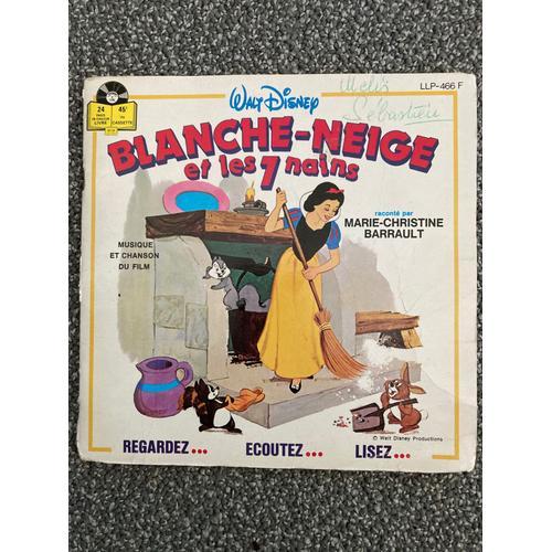 Blanche Neige Et Les 7 Nains - Vinyle Livre Walt Disney - Llp-466f