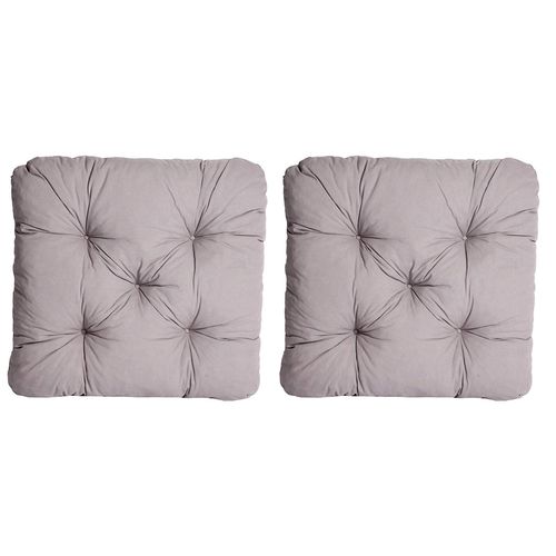 Ambient Home Lot De 2 Galettes De Chaise Evje Gris Clair 50 X 50 X 8 Cm 90029