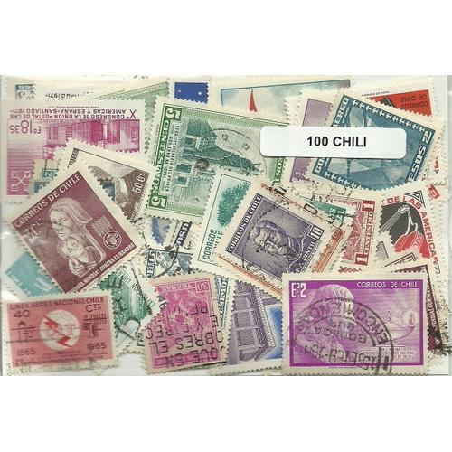 Lot 100 Timbres Du Chili