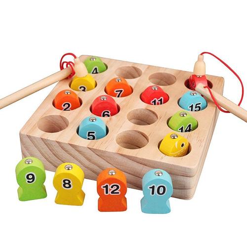Montessori Jouet en bois pour enfant Numéro 1-9000 
