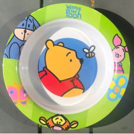 Assiette Winnie L'ourson, Tigrou, Porcinet, Walt Disney, Dessin Animé, Figurine