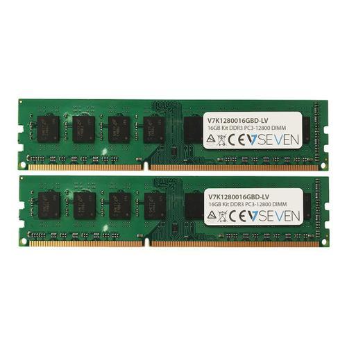 V7 - DDR3 - kit - 16 Go: 2 x 8 Go - DIMM 240 broches - 1600 MHz / PC3-12800 - CL11 - 1.35 V - mémoire sans tampon - non ECC