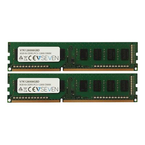V7 - DDR3 - kit - 8 Go: 2 x 4 Go - DIMM 240 broches - 1600 MHz / PC3-12800 - CL11 - mémoire sans tampon - non ECC