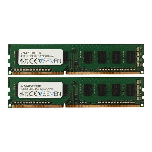 V7 - DDR3 - kit - 4 Go: 2 x 2 Go - DIMM 240 broches - 1600 MHz / PC3-12800 - CL11 - mémoire sans tampon - non ECC