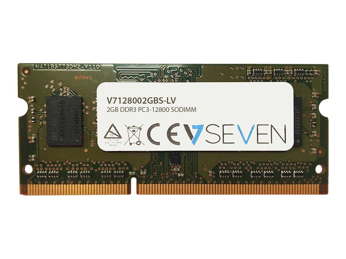 V7 - DDR3 - module - 2 Go - SO DIMM 204 broches - 1600 MHz / PC3-12800 - CL11 - 1.35 V - mémoire sans tampon - non ECC