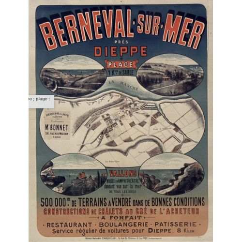 Affiche Berneval Sur Mer Dieppe