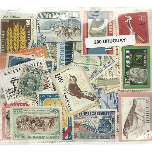 Lot 200 Timbres D'uruguay