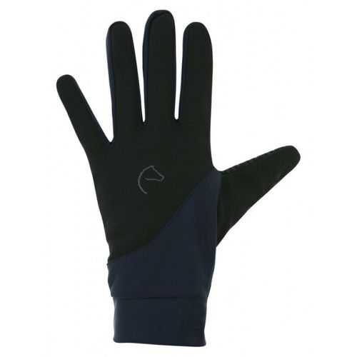 Gants Équitation Equithème Knit Digital - Noir / Bleu Marine - Xl