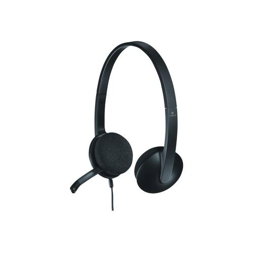 Casque USB Logitech H340 - Micro-casque - sur-oreille - filaire