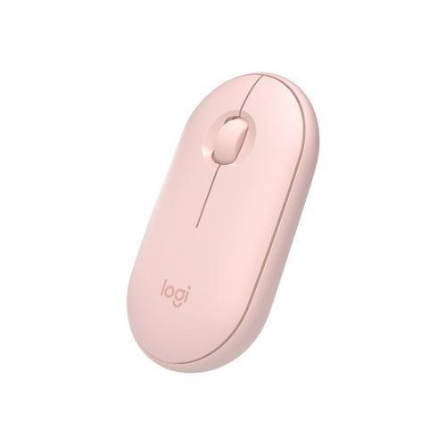Logitech Pebble M350 - Souris - optique - 3 boutons - sans fil - 2.4 GHz, Bluetooth - récepteur sans fil USB - rose