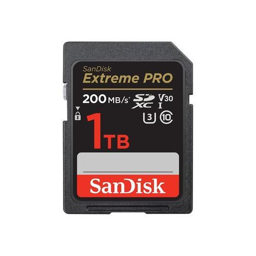 SanDisk Extreme Pro - Carte mémoire flash - 1 To - Video Class V30 / UHS-I U3 / Class10 - SDXC UHS-I