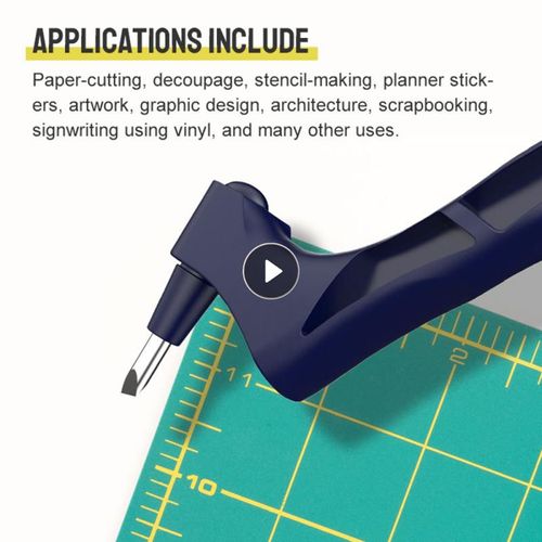 Outil De Coupe Artisanal À 3 Têtes Avec Lame Rotative En Acier 360, Couteau À Papier De Sécurité Tranchant, Bricolage