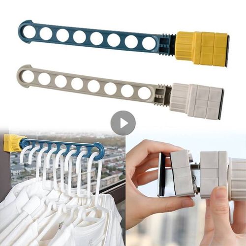 Cadre de fenêtre, étagère de séchage pour vêtements, porte-linge Portable, fenêtre intérieure à 8 trous, support de séchage, accessoires pour la maison réglables pour vêtements
