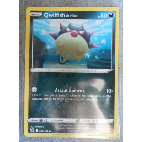 Carte Pokemon Qwilfish 089/189 - Eb10 - Astres Radieux - Vf