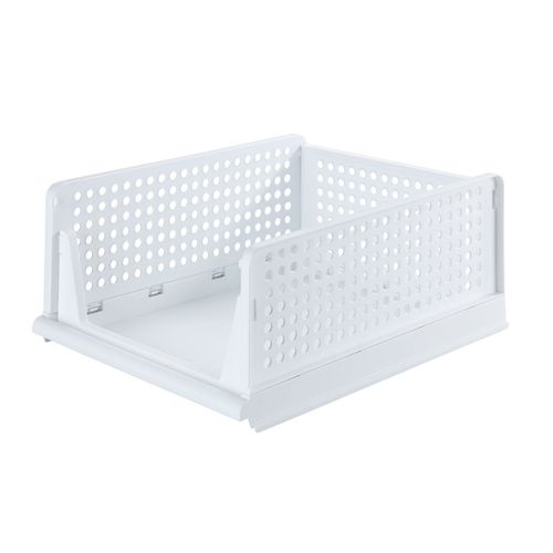 Lot De 2 Paniers Pliables - Blanc