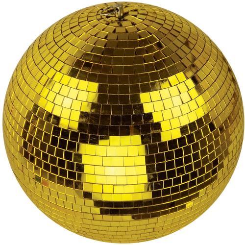 Boule à Facette Gold 30 Cm FxLab - avec Facettes en verre miroir poli coloré (10mm x 10mm)