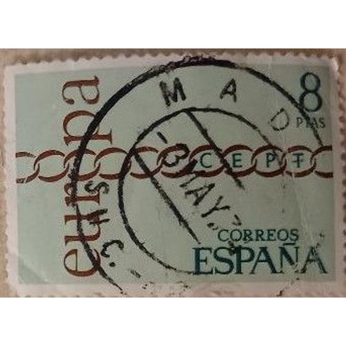 Timbre Oblitéré, Espagne, Europa Cept, 8 Pesetas.