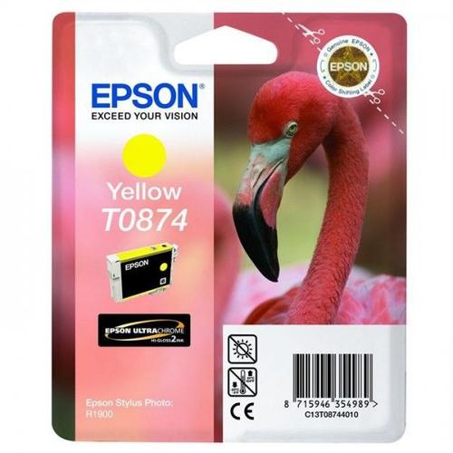 Cartouche d'Encre - Imprimante EPSON T0874 Jaune - Flamant rose (C13T08744010)