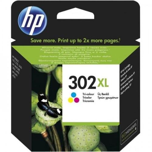 Cartouche d'Encre - Imprimante HP 302XL trois couleurs grande capacité authentique (F6U67AE) pour HP DeskJet 2130/3630 et HP OfficeJet 3830