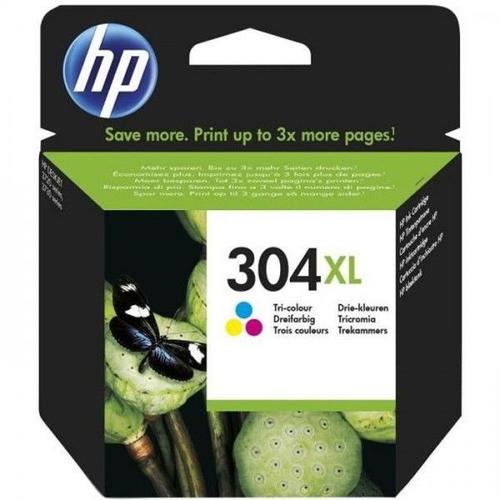 Cartouche d'Encre - Imprimante HP 304XL trois couleurs authentique (N9K07AE) pour HP DeskJet 2620/2630/3720/3730