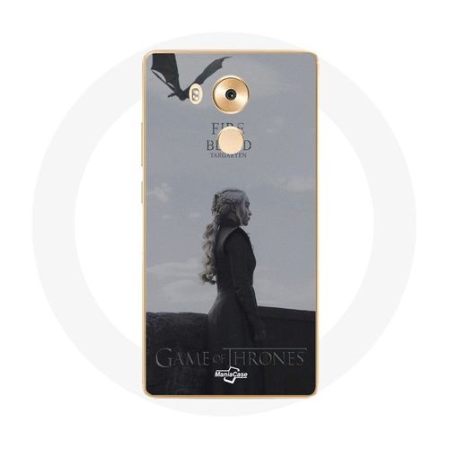 Coque Pour Huawei Mate 8 Game Of Thrones Saison 8 Daenerys Targaryen Feu Et Sang Le Trône De Fer Logo Gris