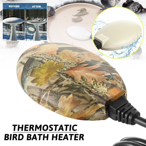 Chauffe-Eau Électrique Submersible Pour Bain D'oiseaux, 1 Pièce, En Plastique, Durable, Pour La Volaille, Fournitures De Décoration Pour Le Jardin