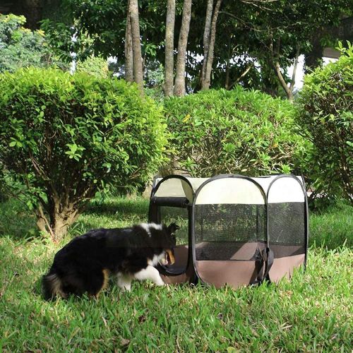 Tente Octogonale Pliable Portable Pour Animaux Domestiques, Cage Pour Chien, Parc À Chiot, Protection Facile, Fonctionnement Du Chenil A4c0