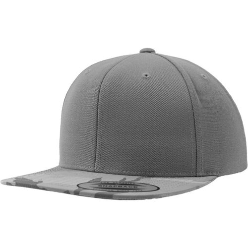 Flexfit Camo Visor Snapback Cap - Grey