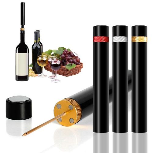 Tire-Bouchon En Acier Inoxydable, Pompe À Air, Ouvre-Bouteille De Vin, Coffre-Fort Portable, Extracteur De Liège, Pression D'air, Outils De Cuisine, Accessoires De Bar
