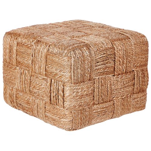 Pouf En Jute Beige 50 X 50 Cm Hosri