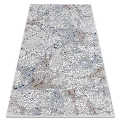 80x300 Cm Tapis Acrylique Vals 0073 Marbre Gris / Ivoire