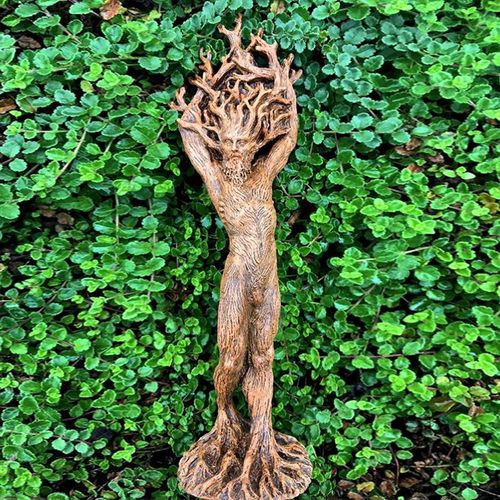 Statue D'homme Vert En Résine, Figurines De Décoration Artisanale De Jardin, Accessoires De Maison Xqmg