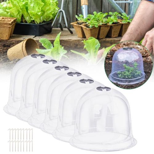 Housse De Cloche Pour Plantes De Jardin, 6 Pièces, Mini-Dôme De Serre En Plastique Réutilisable, Protection Contre Le Gel