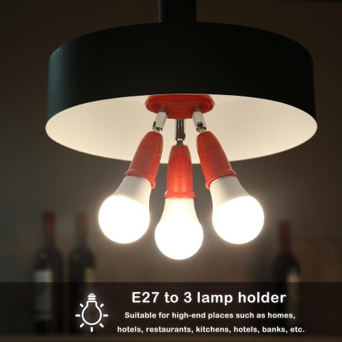 Répartiteur De Douille D'ampoule Led E27, Support D'adaptateur D'ampoule Led Flexible 3 En 1 Convertisseurs De Base D'ampoule Led