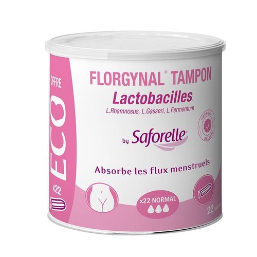 Florgynal Boite De 22 Tampons Sans Applicateur Normal 