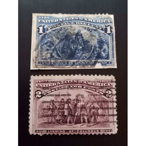 Timbres Etats Unis 1893 Émission Exposition Colombienne