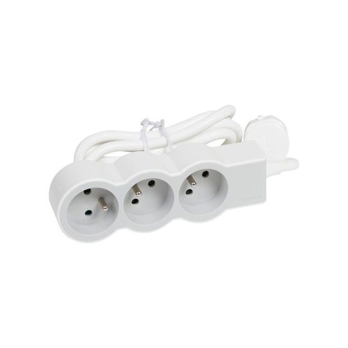 Multiprise Legrand FB 3X2P+T STANDARD 1.5M BLANC-GRIS