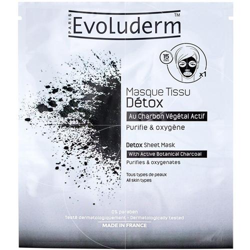 Evoluderm - Masque Tissu Détox Au Charbon Végétal Actif 
