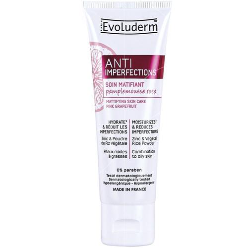 Evoluderm - Soin Matifiant Anti-Imperfections Au Pamplemousse Rose - 50ml-- 