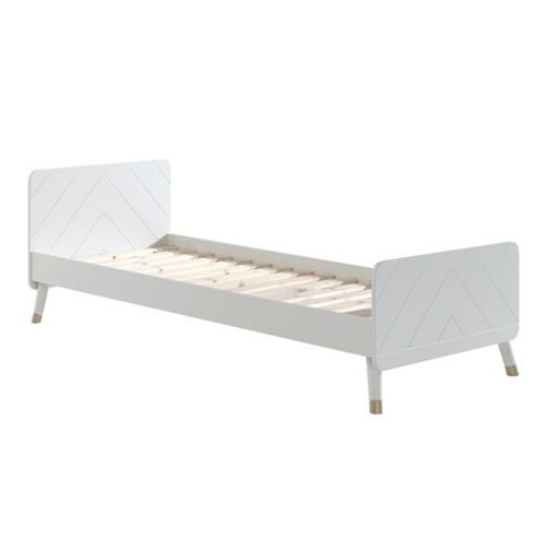 Paris Prix - Lit Enfant En Bois Massif "Billy" 90x200cm Blanc