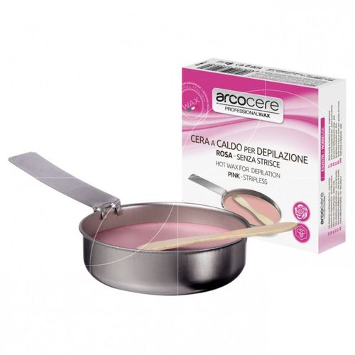 Arcocere - Cire Dépilatoire Rose À Chauffer, Sans Bandes - 120g 