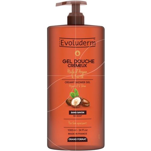 Evoluderm - Gel Douche Crémeux Huile D'argan & Karité - 1l 
