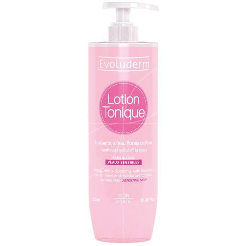 Evoluderm - Lotion Tonique Apaisante À L'eau Florale De Rose - 500ml 