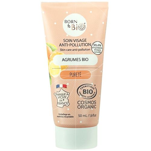 Born To Bio - Soin Visage Anti-Pollution Pureté Agrumes Bio - 50ml 
